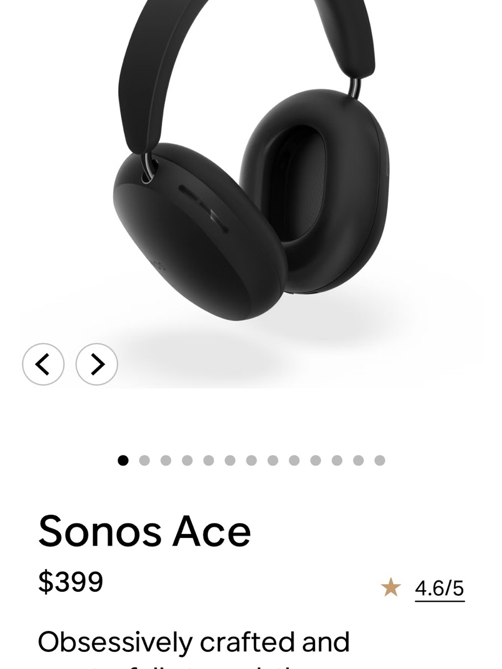 Sonos Ace Over-Ear Headphones — Matte Black